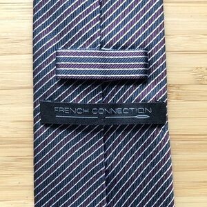 French Connection Striped Silk Tie